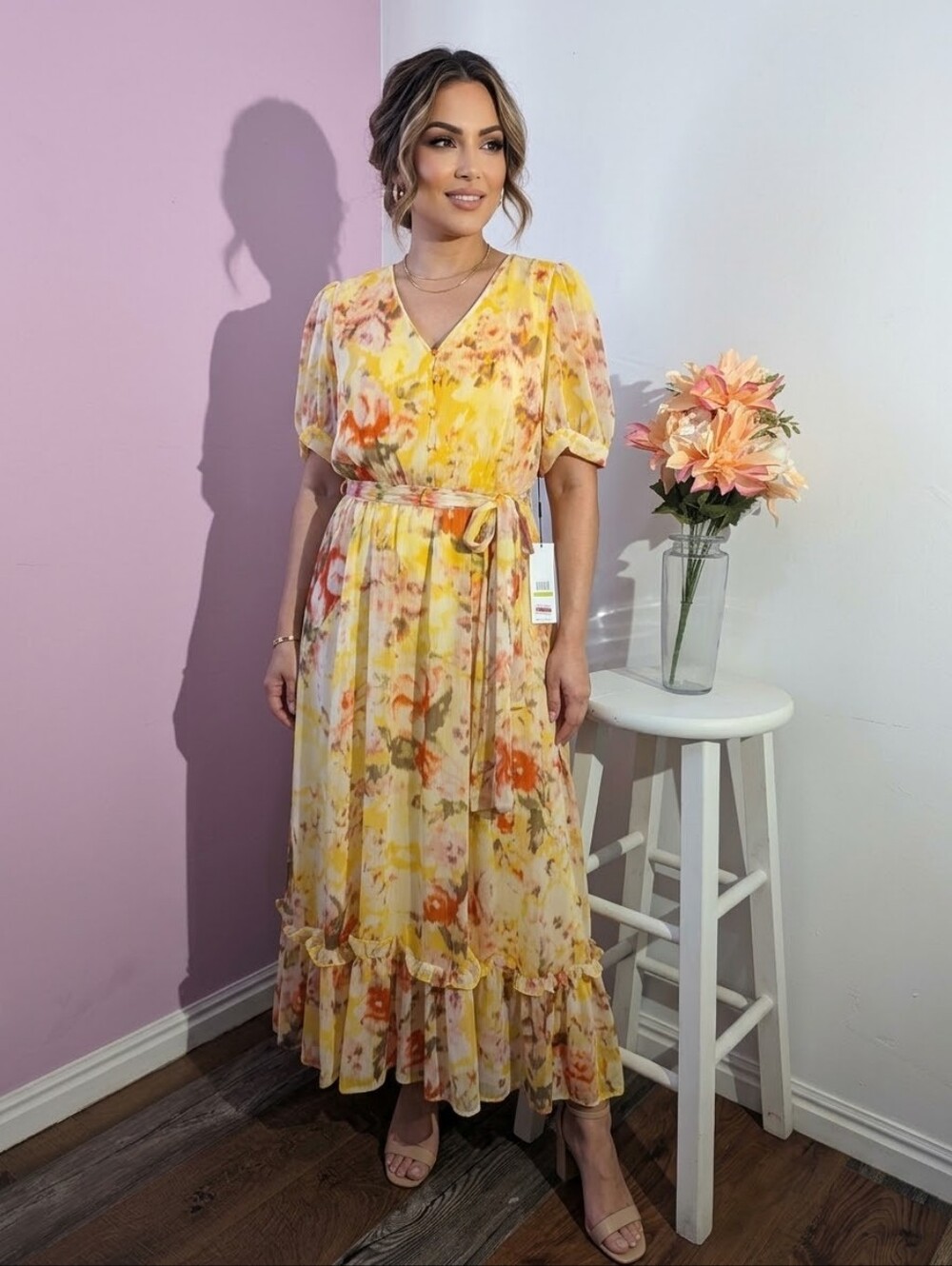 Calvin Klein Floral Maxi Dress Size 14 - NWT